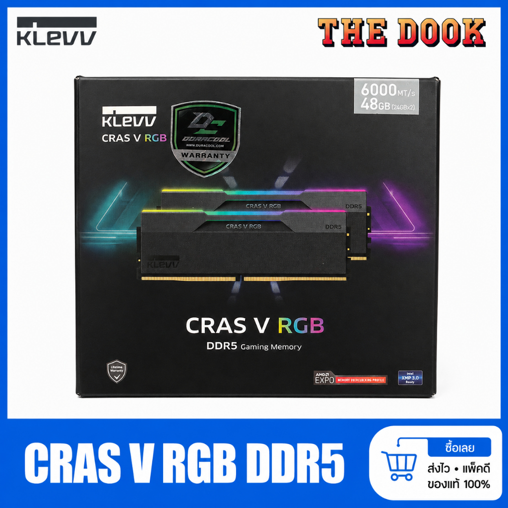RAM KLEVV CRAS V RGB 48GB(24GBx2) BUS 6000 🔥 มือสอง🔥