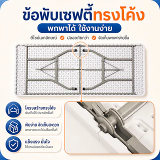 โต๊ะพับได้ โต๊ะแคมป์ปิ้ง โต๊ะอเนกประสงค์ โต๊ะพับสนาม พกพา ใช้ในบ้าน ใช้มาขายของตลาดนัดและปิกนิค
