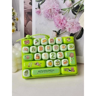 (พร้อมส่งจากไทย) คลิ๊กเกอร์ คีย์แคป ของเล่นปุมกด สนุก คลายเครียด 26 ปุ่ม ขนาด 14x10cm.