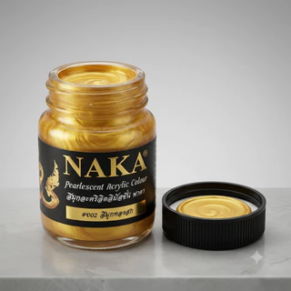 สีมุกอะคริลิค NAKA (60 120 240ml) นาคา สีทาพญานาค สีทาวัด สีทาศาลพระภูมิ สีอิมัลชัน กันน้ำ กันแดด มีหลาย