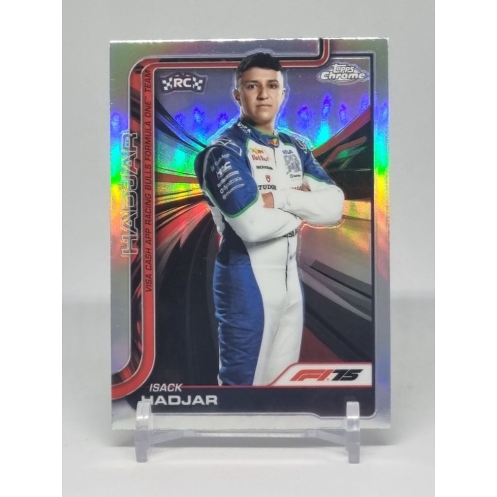การ์ด F1 Topps Chrome F1 2025 Isack Hadjar (RC) Refractor