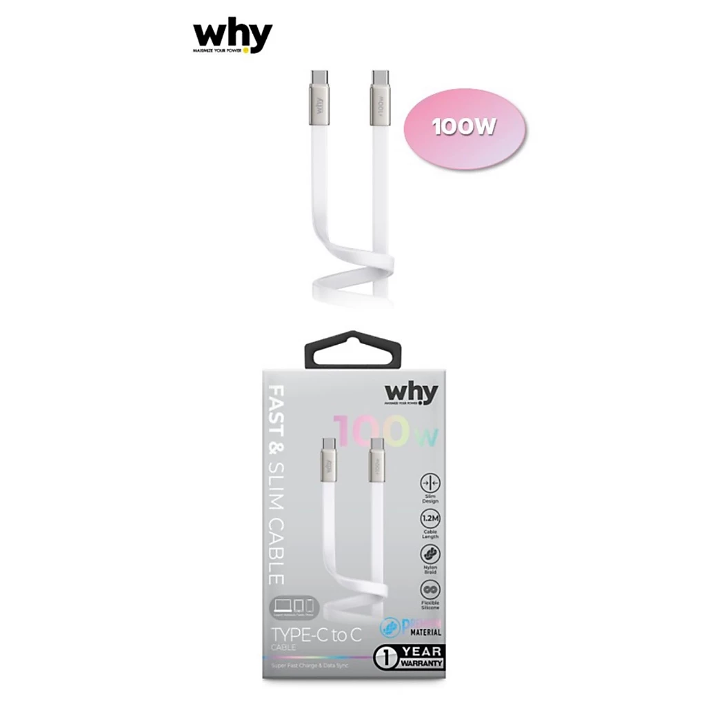 WHY สายชาร์จ IP สายชาร์จ Type-C 3A ชาร์จเร็ว สายถัก ยาว 1-2 เมตร ใช้กับ สมาร์ทโฟน ได้เต็มประสิทธิภาพ thumbnail 8