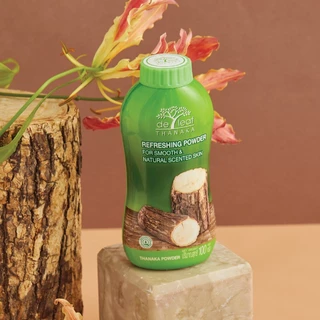 แป้งฝุ่น เดอ ลีฟ ทานาคา 80 กรัม De Leaf Thanaka Refreshing Talcum Powder 80 g (1 ชิ้น)