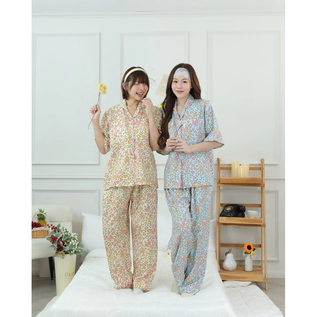 อก40" ชุดนอนโนบราMYDREAM Freesize เนียนเย็นลื่น - Premium Italian Silk Fabric