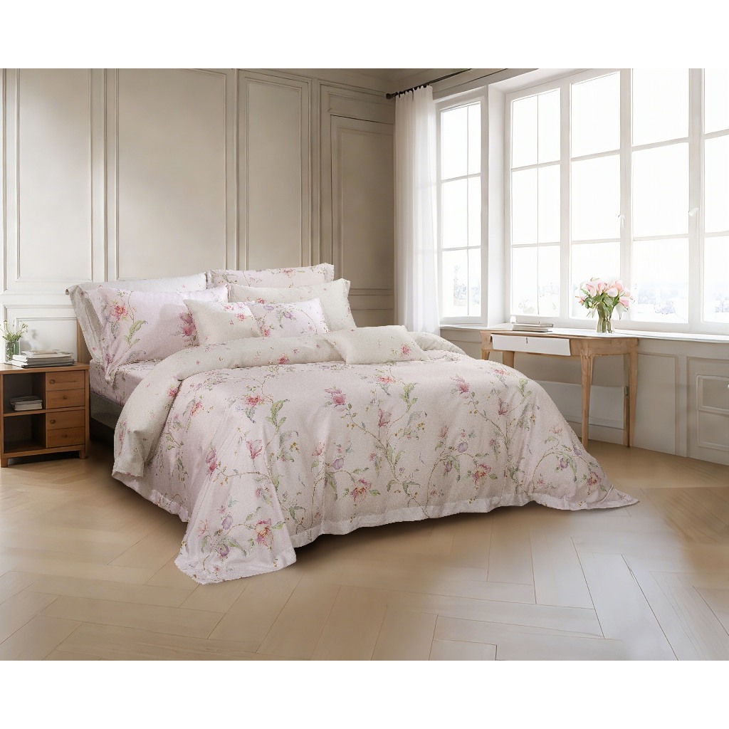 [ราคาโปร] Akemi ผ้าปูที่นอน tencel รุ่น Ardent Print ขนาด 3.5 ฟุต
