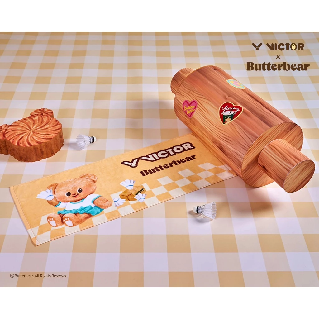 VICTOR x Butterbear ผ้าขนหนูซับเหงื่อกีฬา Limited Edition ของแท้ 100% ผ้าเช็ดหน้า