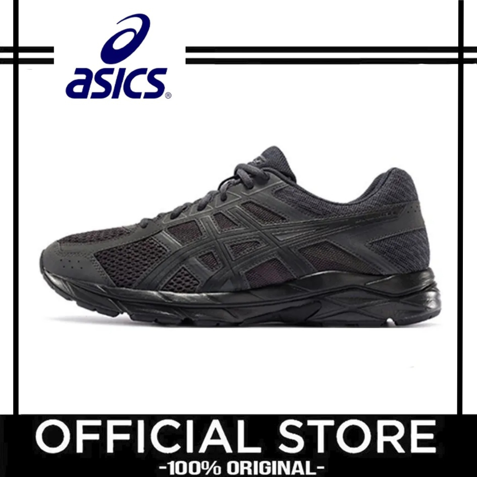 Asics Gel-Contend 4 ผู้ชายหนังสังเคราะห์สบายต่ำรองเท้าทำงานลำลองสีดำ T8D4Q-020