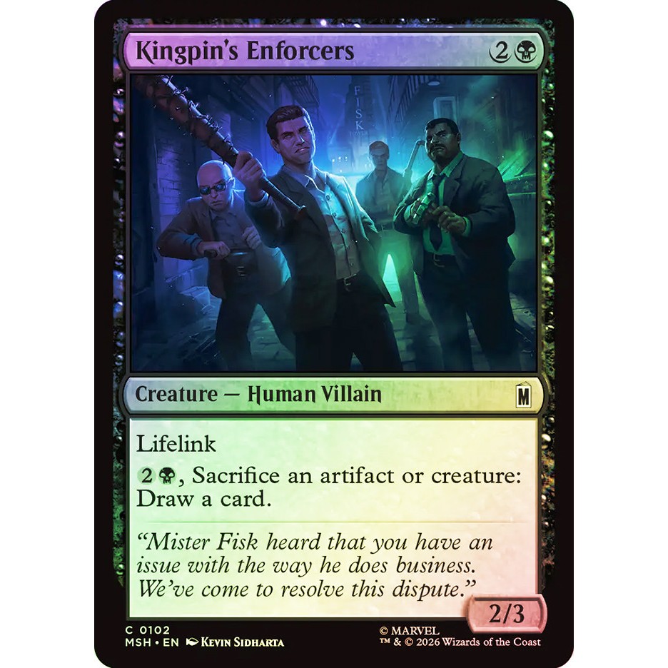 MTG - Magic The Gathering - Marvel Super Heroes - Kingpin's Enforcers - Near Mint - Foil