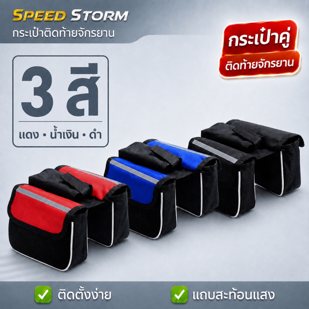 ANCHI เหลียงเปา กระเป๋าติดโครงจักรยาน กันน้ำ กระเป๋าแขวนจักรยาน