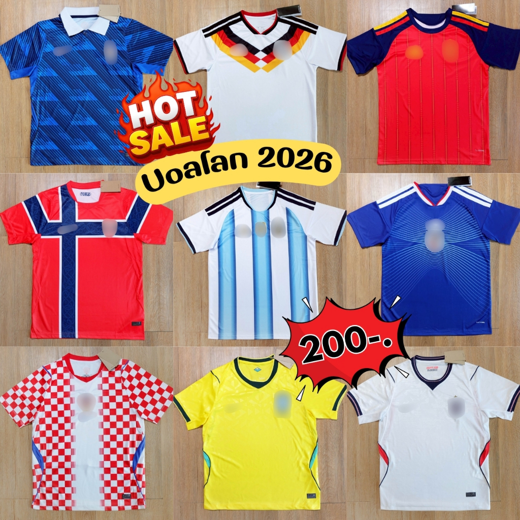 โล๊ะ โล๊ะ โล๊ะ เสื้อบอลทีมชาติ oาเจu Usาซิล เยosมัu "บoลโaก 2026" เกรดแฟนบoล(3A) สามารถเพิ่มเบอร์ชื่อได้