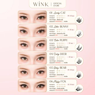 WINK ขนตาปลอมแบบติดบนขนตา รุ่นกาวดำ | ติดบนงอนกว่า | แถมแหนบฟรี
