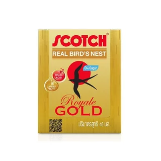 สก๊อต เครื่องดื่มรังนกแท้ รอเยล โกลด์ สูตรไซลิทอล ขนาด 40 มล. SCOTCH BIRD'S NEST ROYALE GOLD XYLITOL 40 ML.