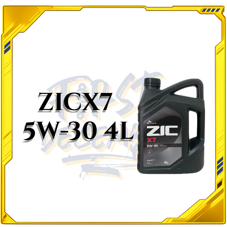 ZIC x7 เบนซิน 5W-30 API SPน้ำมันเครื่องรถยนต์เบนซิน สังเคราะห์แท้ ZIC (ซิค)ขนาด4ลิตร+กรองทักแชท