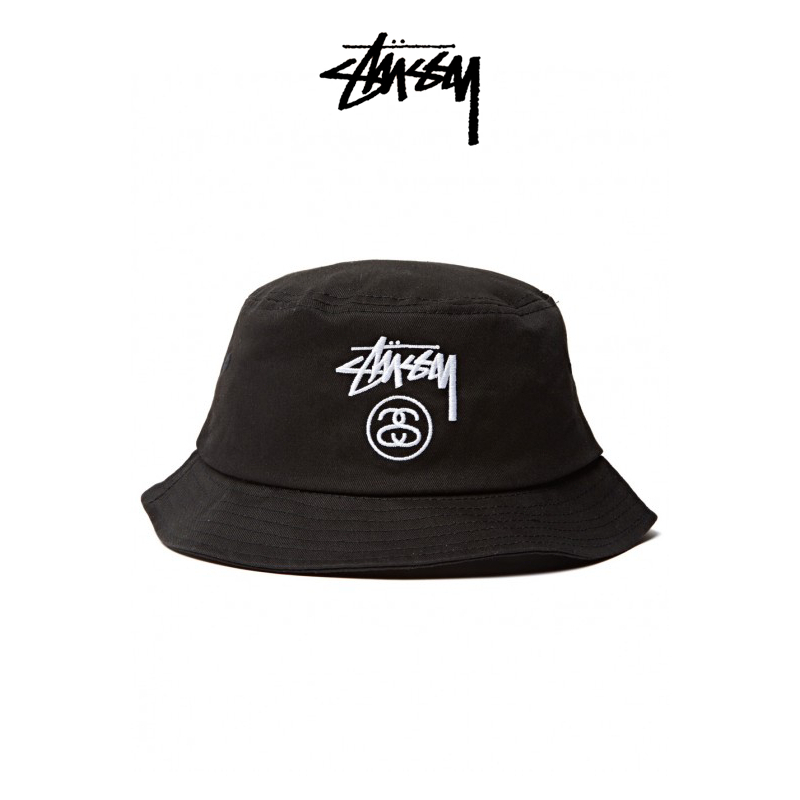 [ของแท้ 100%]✈️Stussy พร้อมส่ง/ หมวกปีกกว้างของ stussy Stock Lock Bucket Hat หหมวกชาวประมง หมวกกันแด