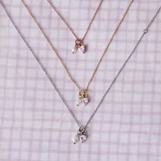 earika.earrings - pearlisse necklace สร้อยคอจี้หัวใจและเปลือกหอยมุก วัสดุสแตนเลส stainless steel เหมาะสำหรับคนแพ้ง่าย
