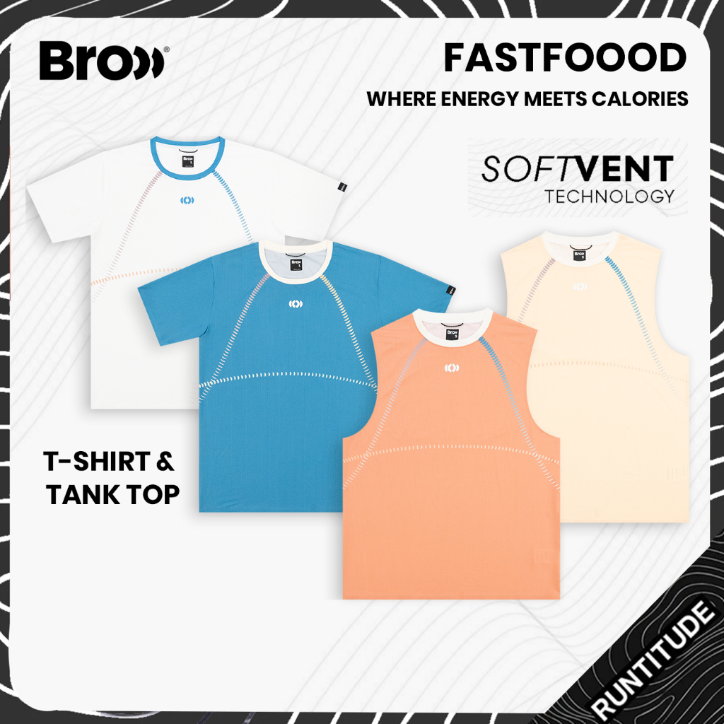 BROOO เสื้อวิ่ง เสื้อกล้าม | FASTFOOOD | T-Shirt & Tank Top ครบสี