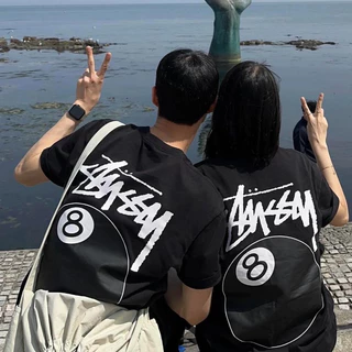 OUTLETS 🇺🇸 Stussy แท้ T-shirt Fuzzy Dice SS Tee US พร้อมส่ง Lady Oversize สไตล์คู่รัก