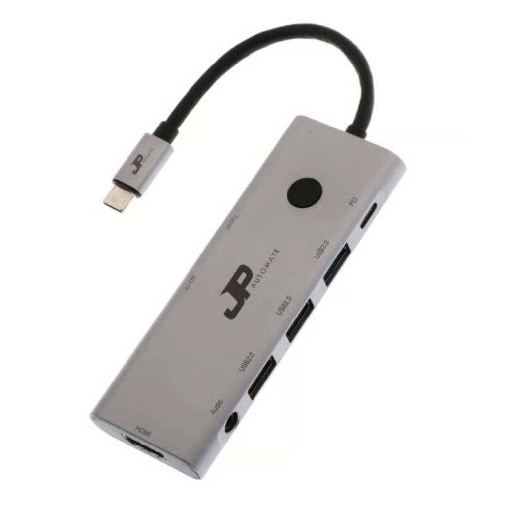 JP  Converter 9 in1 TYPE-C to HDMI 4K 60Hz+USB3.0*1+USB2.0*2+PD100w+SD+TF+USB-Cdata+AV3.5