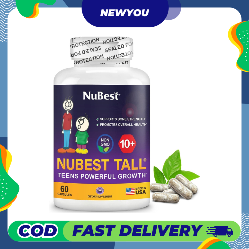 วิตามินเพิ่มสูง อายุ 10ปี+ แคลเซียม NuBest Tall 10+ Premium Bone Strength Formula 60 Capsules