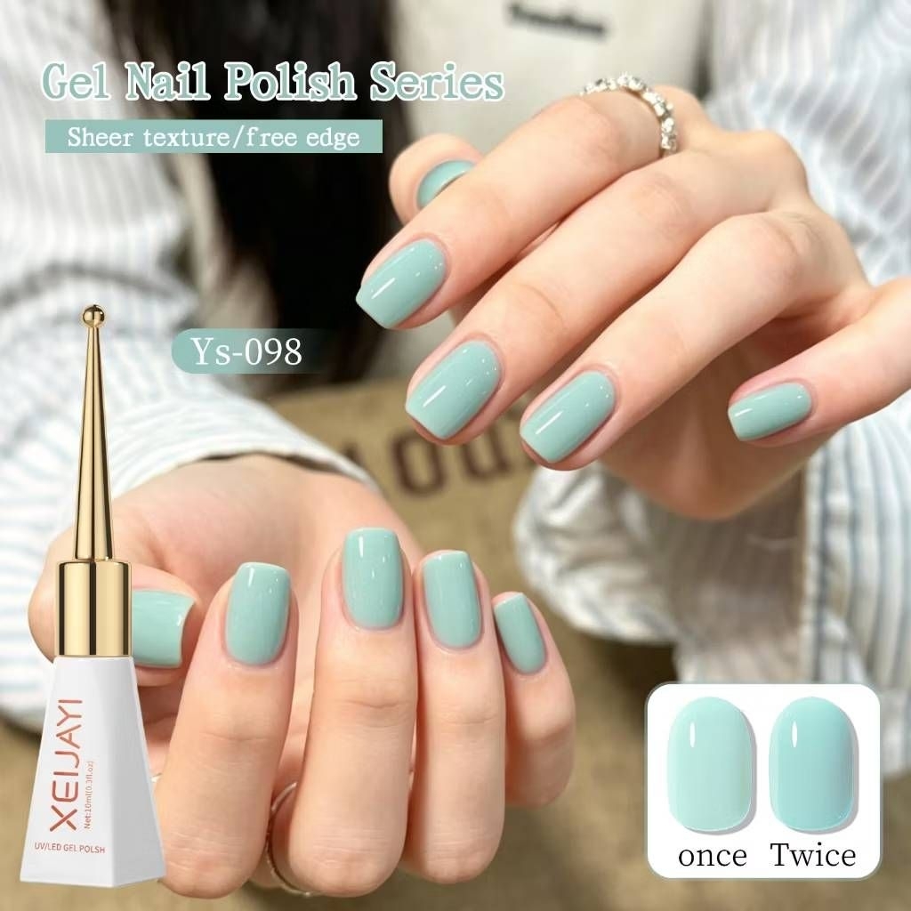 💚 สีเจลเขียวมิ้นท์ YS-098 💅✨สีละมุน สดใส ทาแล้วมือดูขาวขึ้น ให้ลุคคลีน ๆ น่ารักแบบเกาหลี รูปที่ 2