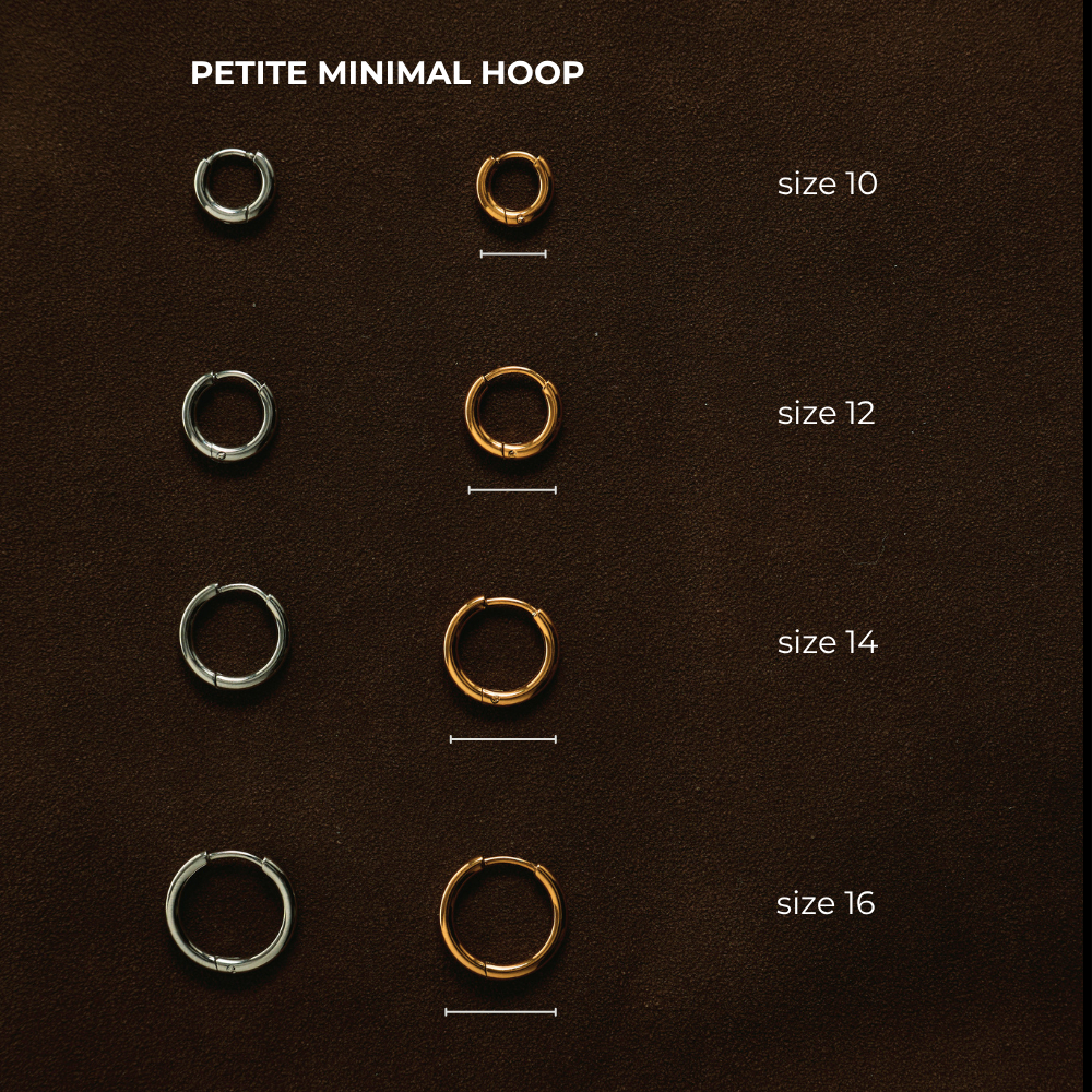 Bemet petite minimal hoop ต่างหูห่วงสแตนเลส