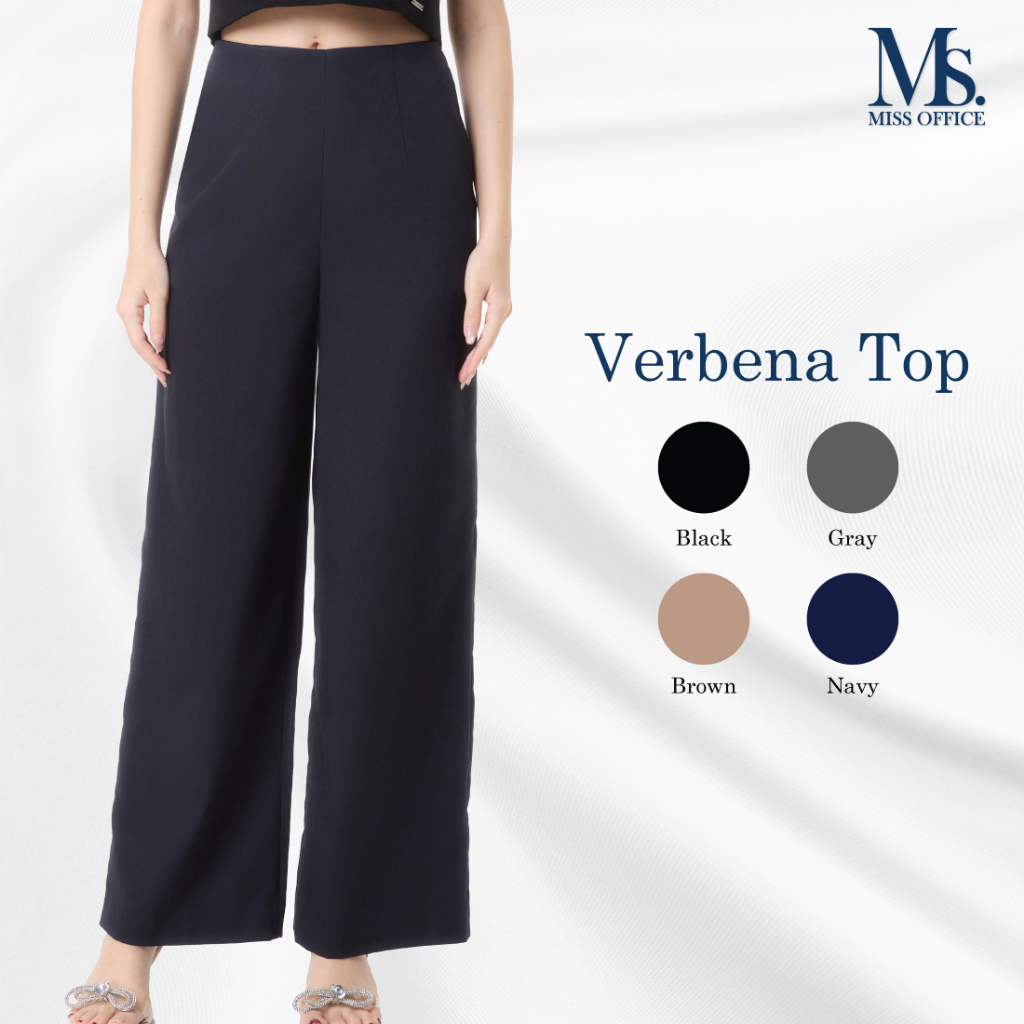 Miss office กางเกงเอวปีนทรงกระบอก (Verbena Pant) (MP-147)