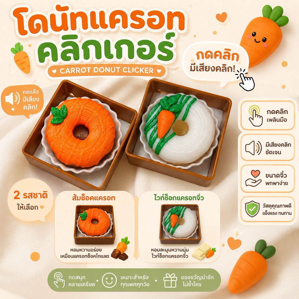 Donut Clicker โดนัทกดคลิก คลายเครียด Fidget toy