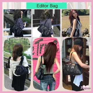 (**สไตล์เกาหลี)🔥แท้ Dimanche Editor Bag (5 สี) Tote Bag กระเป๋าสะพายไหล่ กระเป๋าถือ ใส่ของได้เยอะ 💯Dimanche กระเป๋า