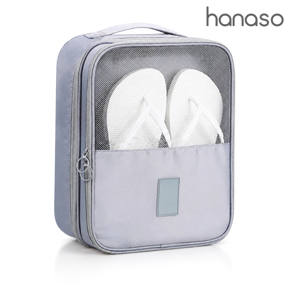 Hanaso กระเป๋าใส่รองเท้า shoe bag กระเป๋าจัดเก็บรองเท้า ใส่ได้ 3 คู่ กันน้ำ/ฝุ่น พกพาสะดวก สำหรับเดินทาง