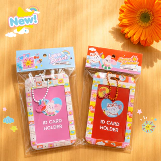 🌈 ป้ายใส่บัตรพร้อมสายคล้องคอ Zoda & Sunnie Duo Daily 🏖️ เหมาะสำหรับพนักงาน นักเรียน ศึกษา PB-001