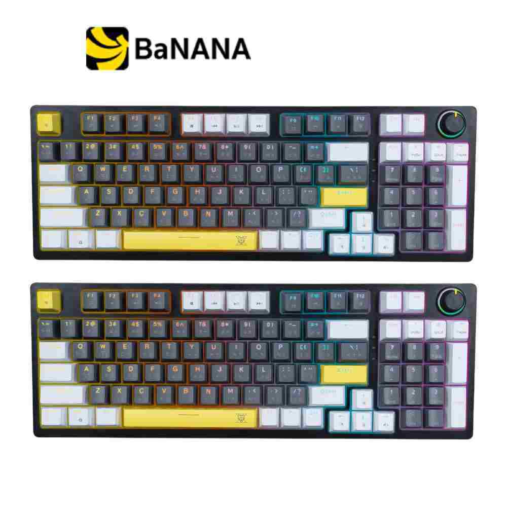 คีย์บอร์ดเกมมิ่ง Nubwo X801 Eleanor CIY 96 Key (Gray/White) by Banana IT