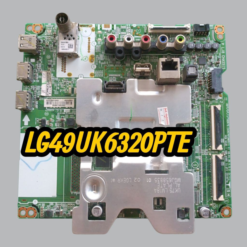 เมนบอร์ดทีวี LG 49 นิ้วรุ่น 49 UK 6320 pteแท้ถอด