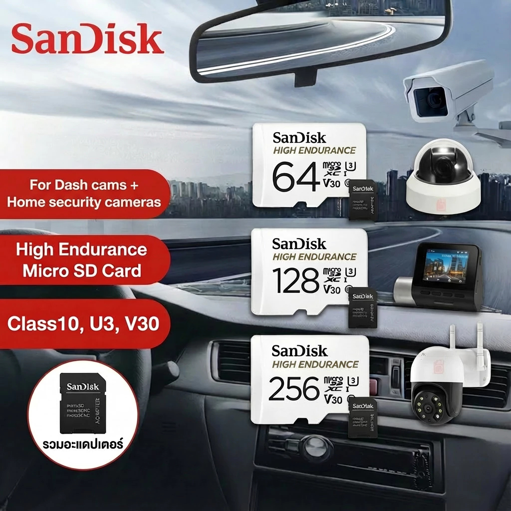 เมมโมรี่การ์ด SanDisk High Endurance Micro SDXC Class10