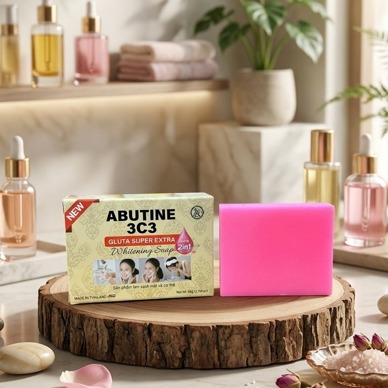 ABUTINE 3C3 GLUTA SUPER EXTRA WHITENING SOAP สบู่อาร์บูติน 3C3 ขนาด 80g.