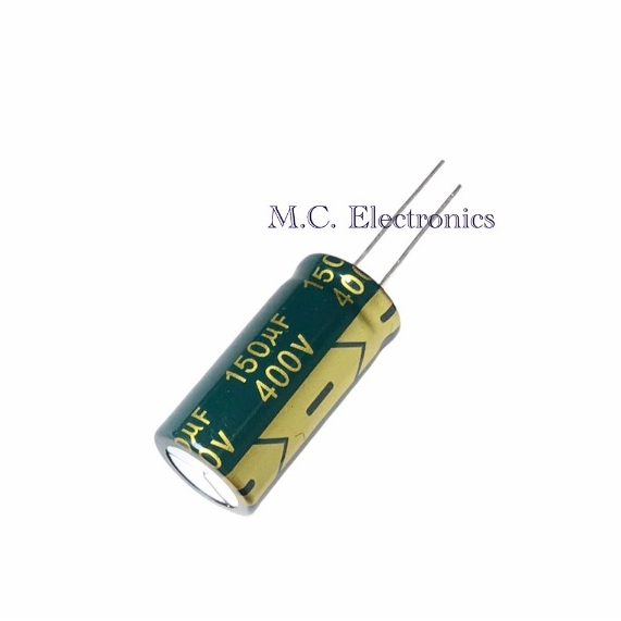 JCCON 400V 150uF ขนาด 18.0*35.0มม ขาห่าง 7.5มม