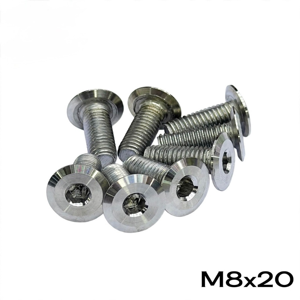 น็อตจานกลึงมือ น็อตเลส M8x20 (เบอร์12 ยาว20mm) ราคาต่อ 1 ตัว