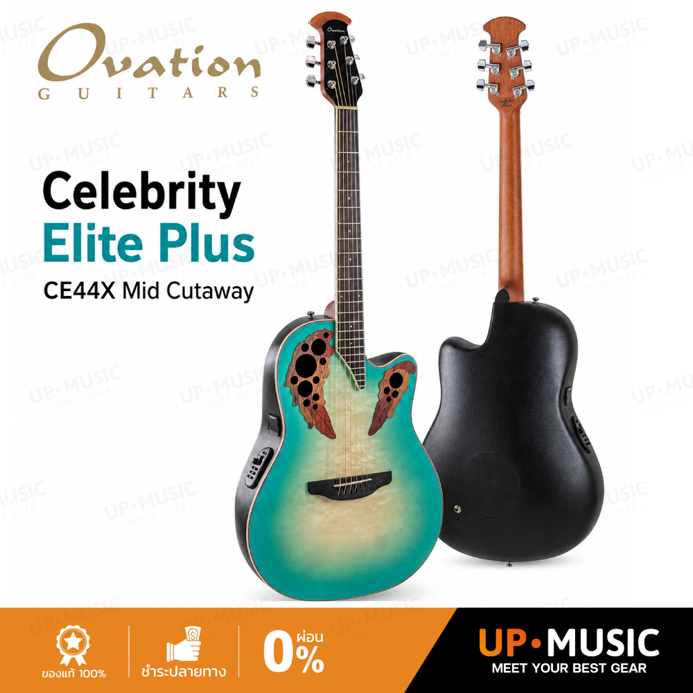กีตาร์โปร่งไฟฟ้า Ovation Celebrity Elite Plus CE44X Mid Cutaway