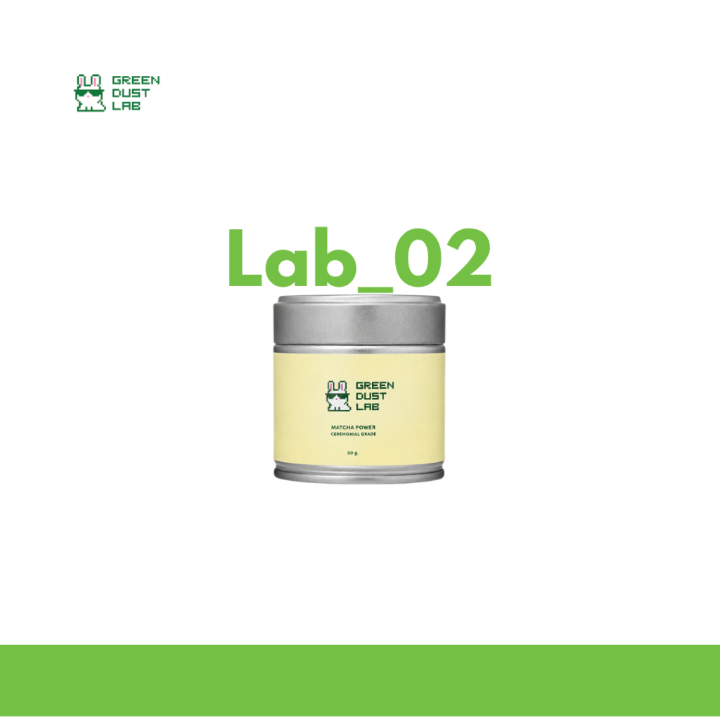 Green Dust Lab LAB_02 Ceremonial Grade Matcha | ผงมัทฉะพรีเมียม Cheese,Butter,Creamy  30 กรัม