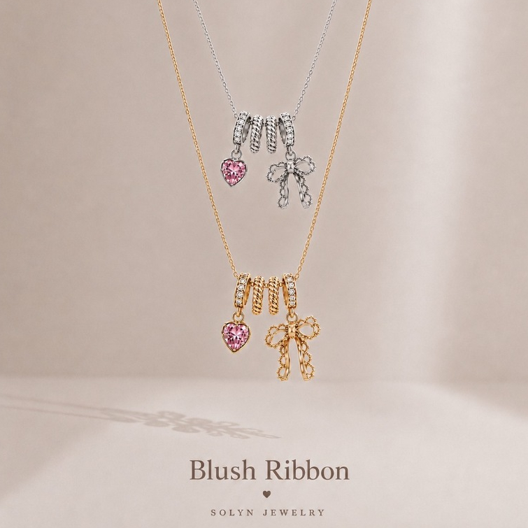 Solyn Jewelry สร้อยคอ รุ่น Blush Ribbon