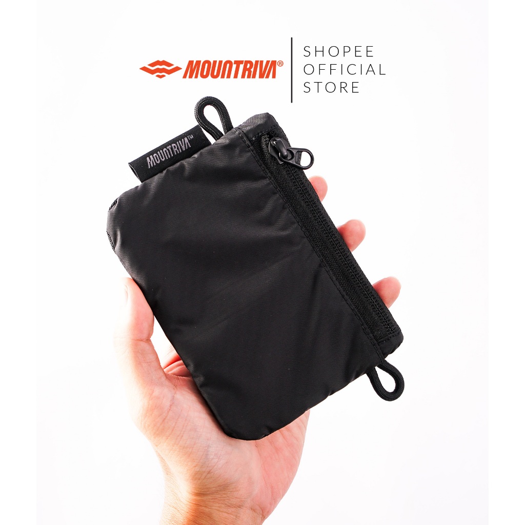 กระเป๋าใส่บัตรใส่เหรียญ Mountain Card and coin Pouch by Mountriva (New Logo) zip YKKกันละอองน้ำ Water Repellent