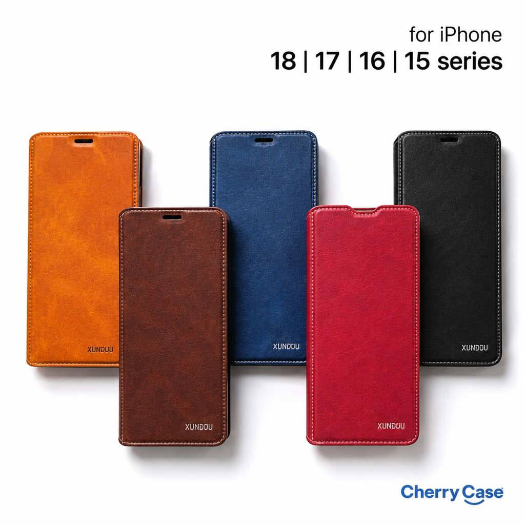 เคสหนังฝาพับสำหรับ ไอโฟน iPhone 18 pro max/ pro /18 17e 17 pro max 17 pro air 16e 16 pro max / pro /