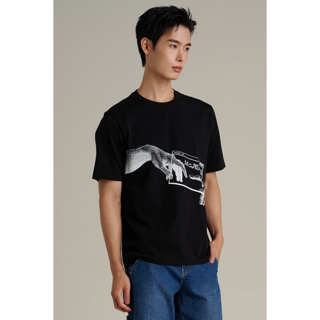 Mc JEANS (แม็คยีนส์) เสื้อยืดผู้ชาย เสื้อยืดแขนสั้น ทรงเรกูลาร์ Regular Fit T-Shirt มีให้เลือก 2 สี MTTZC11