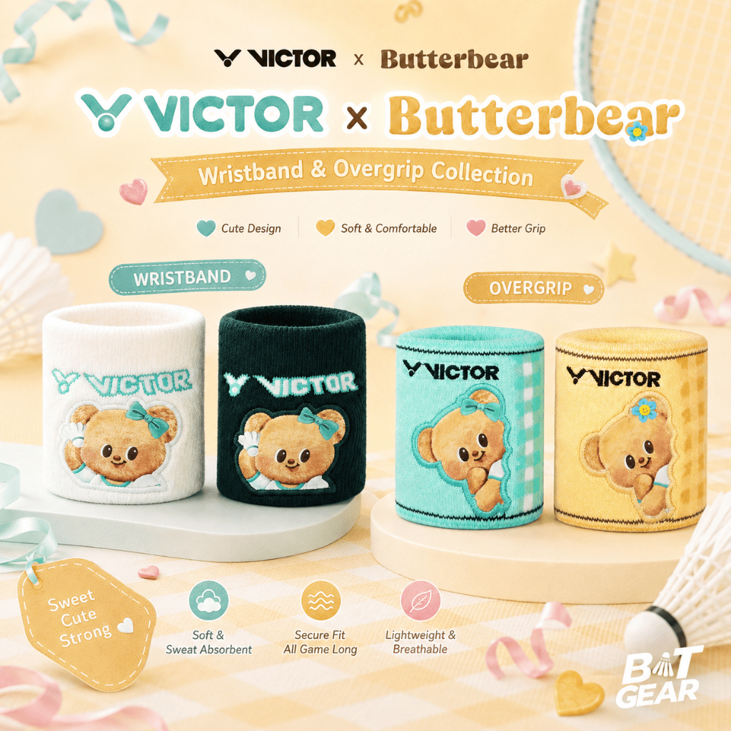 VICTOR x ฺBUTTERBEAR  รุ่น SP2601ฺ-2602BTB ผ้ารัดข้อมือกีฬาแบดมินตัน