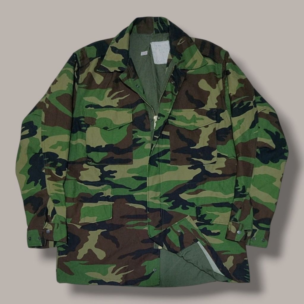เสือทหาร M95'MILITARY JACKET - SOUTH KOREAN ARMY FIELD JACKET พรางวู้ดแลนด์ มี ซับใน ขนาดแจ้งไว้ในตั