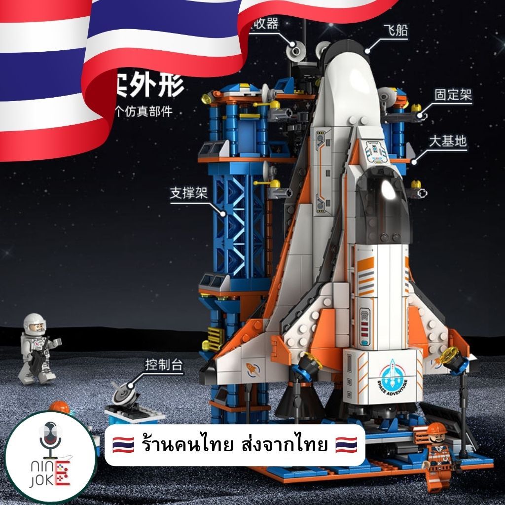 [ พร้อมส่งจากไทยร้านคนไทย] ชุดตัวต่อยานอวกาศ STAR JAEN ROCKET Space Exploration 1067 ชิ้น พร้อมฐานปล่อยและมินิฟิกเกอร์