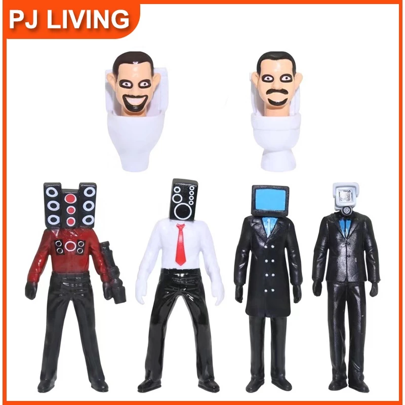 โมเดลตุ๊กตาฟิกเกอร์ Skibidi Toilet Action Figure Speakerman TV Man Monitor Man ของเล่นสําหรับเด็กเก็บสะสม