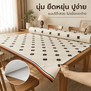 Lunava ผ้าปูโต๊ะ PVC ผ้าปูโต๊ะอาหาร กันน้ำกันเป็นสิ่งสกปรอท 4/6/8/10 ที่นั่ง ผ้าคลุมโต๊ะ เบาะนั่งนุ่ม ผ้าปูโต๊ะ มินอมอล