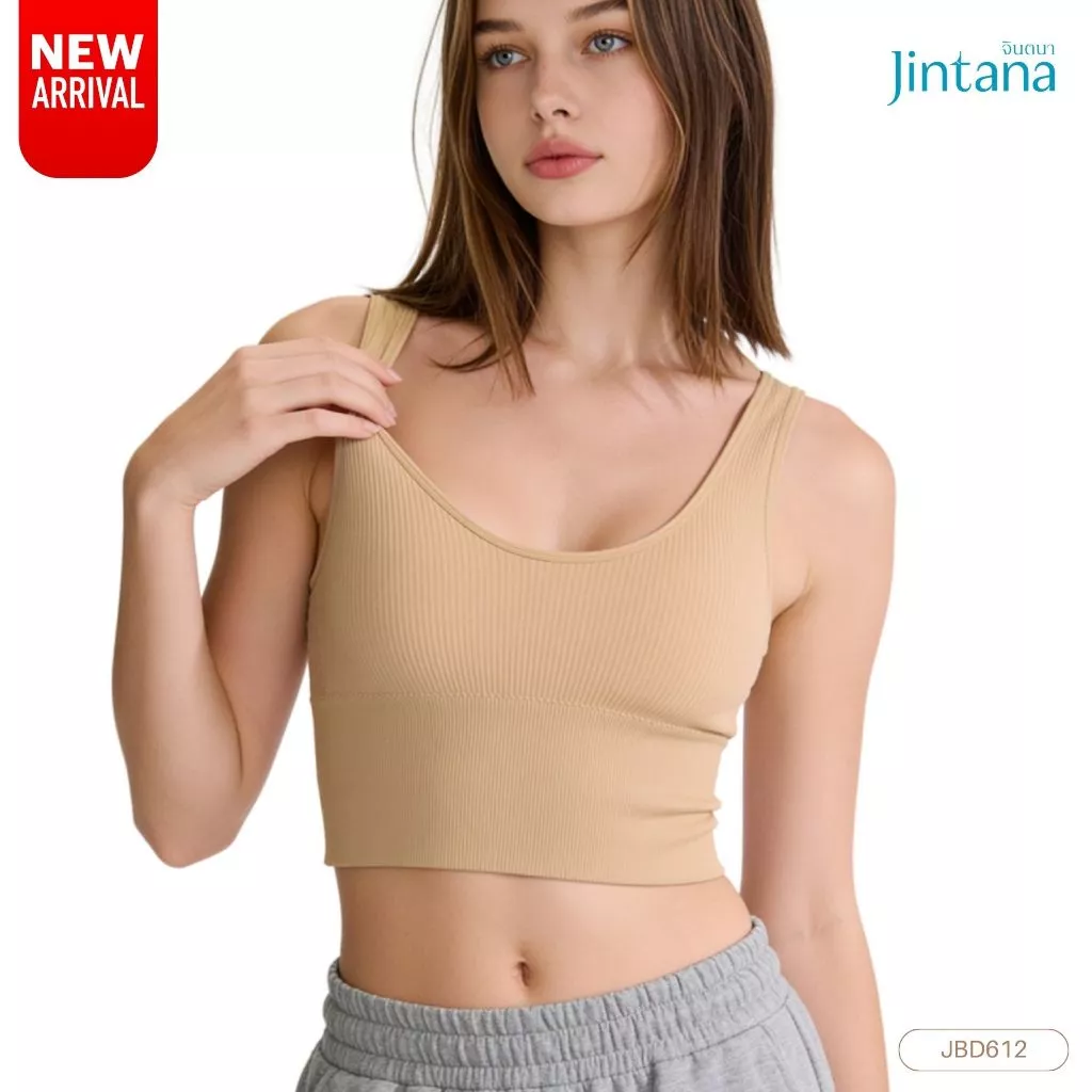 [สินค้าใหม่] Jintana เสื้อชั้นใน รุ่น JOYY รหัส JBD612 เสื้อครอปไร้โครง บราไร้โครง เสื้อในใส่สบาย