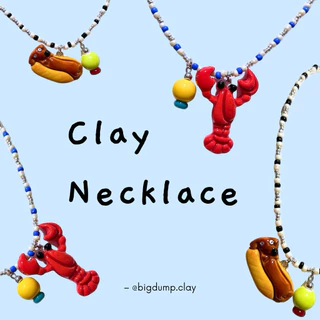สร้อยคอดินปั้น clay necklace