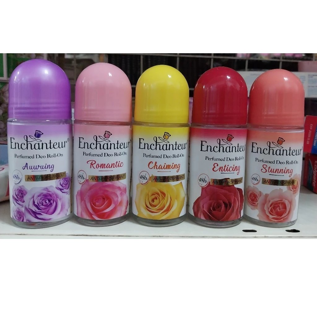 โรลออน น้ำหอม(ขวดแก้ว) Enchanteur Perfumed Deodorant Roll